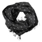 Dolce & Gabbana Black Silk Dotted Men Neck Wrap Shawl Scarf