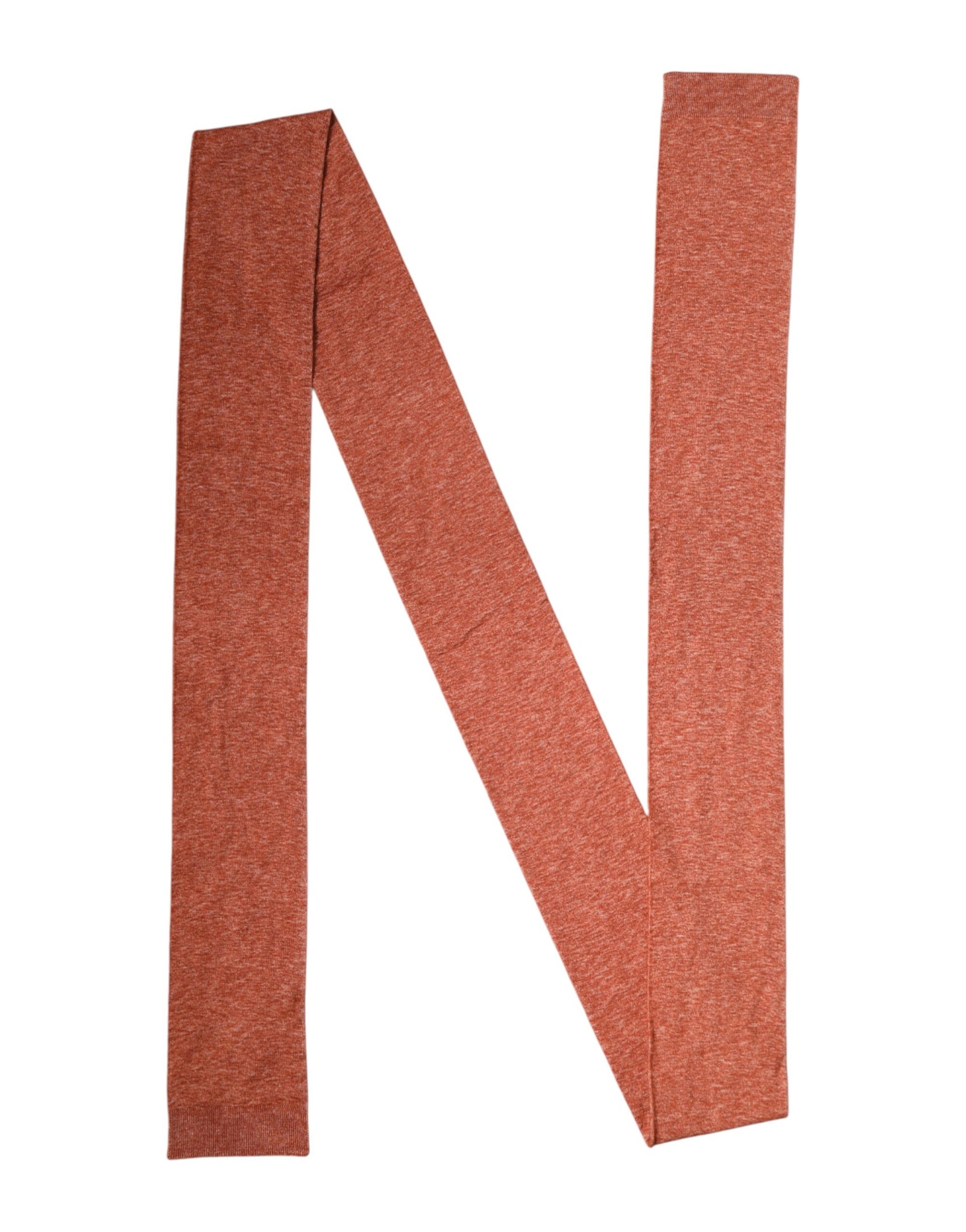 Dolce & Gabbana Orange Silk Cashmere Neck Wrap Shawl Scarf