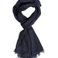 Dolce & Gabbana Blue Linen Neck Wrap Men Shawl Fringe Scarf
