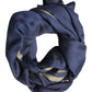 Dolce & Gabbana Blue Cashmere Neck Wrap Shawl Fringes Scarf