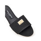 Dolce & Gabbana Black Polyester Slippers