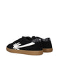 Palm Angels Black Leather Low Top Sneakers