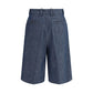 Jil Sander Blue Cotton Bermuda Shorts