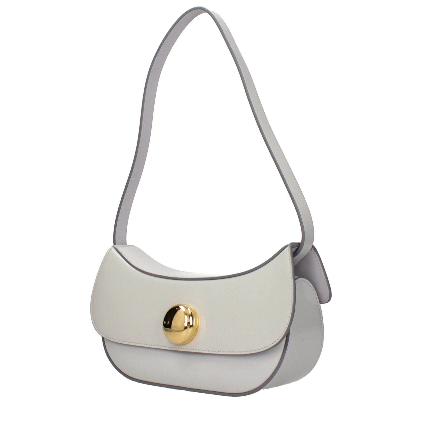 Marni Gray Leather Shoulder Bag