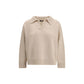 Max Mara Beige Fleece Wool Sweatshirt
