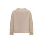 Max Mara Beige Fleece Wool Sweatshirt