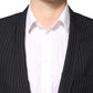 Dolce & Gabbana Black Stripes 1 Button Suit Jacket Blazer