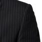 Dolce & Gabbana Black Stripes 1 Button Suit Jacket Blazer