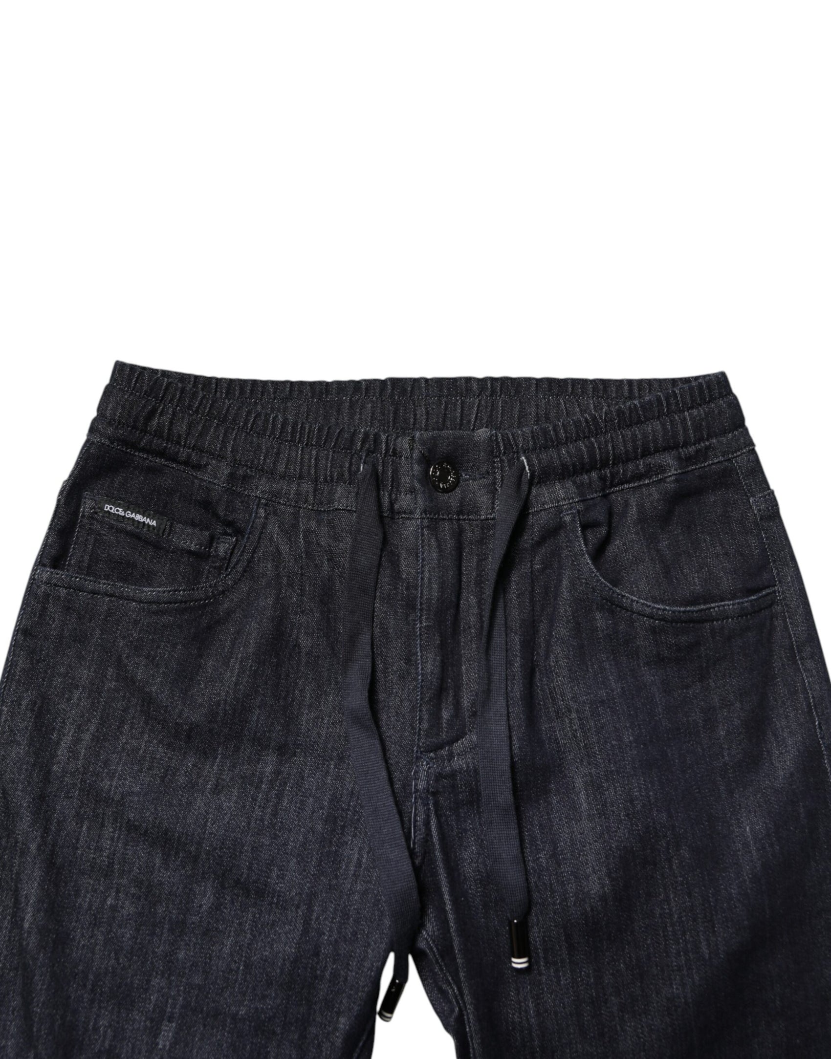 Dolce & Gabbana Black Cotton Stretch Skinny Denim Men Jeans