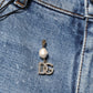 Dolce & Gabbana Blue Embellished Cotton Skinny Denim Jeans