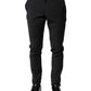 Dolce & Gabbana Black Wool Formal Dress Men Trouser Pants