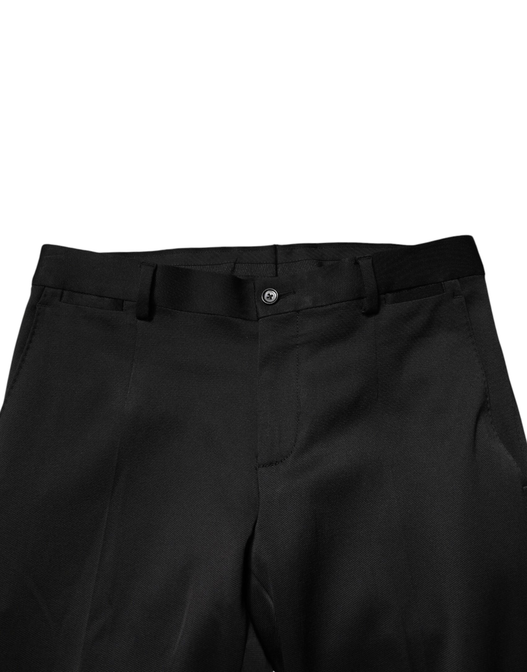 Dolce & Gabbana Black Viscose Dress Formal Men Trousers Pants