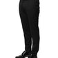 Dolce & Gabbana Black Wool Mid Waist Men Dress Trousers Pants