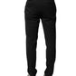 Dolce & Gabbana Black Wool Mid Waist Men Dress Trousers Pants