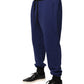 Dolce & Gabbana Blue Cotton Mid Waist Jogger Trousers Pants