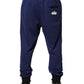 Dolce & Gabbana Blue Cotton Mid Waist Jogger Trousers Pants