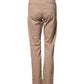 Sun68 Beige Cotton Mid Waist Straight Men Chino Trouser Pants