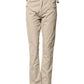 Daniele Alessandrini Beige Cotton Mid Waist Straight Men Denim Jeans