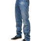 Verri Blue Washed Cotton Skinny Fit Men Denim Trouser Jeans