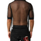 Dolce & Gabbana Black Sheer Short Sleeves Casual Polo  Top