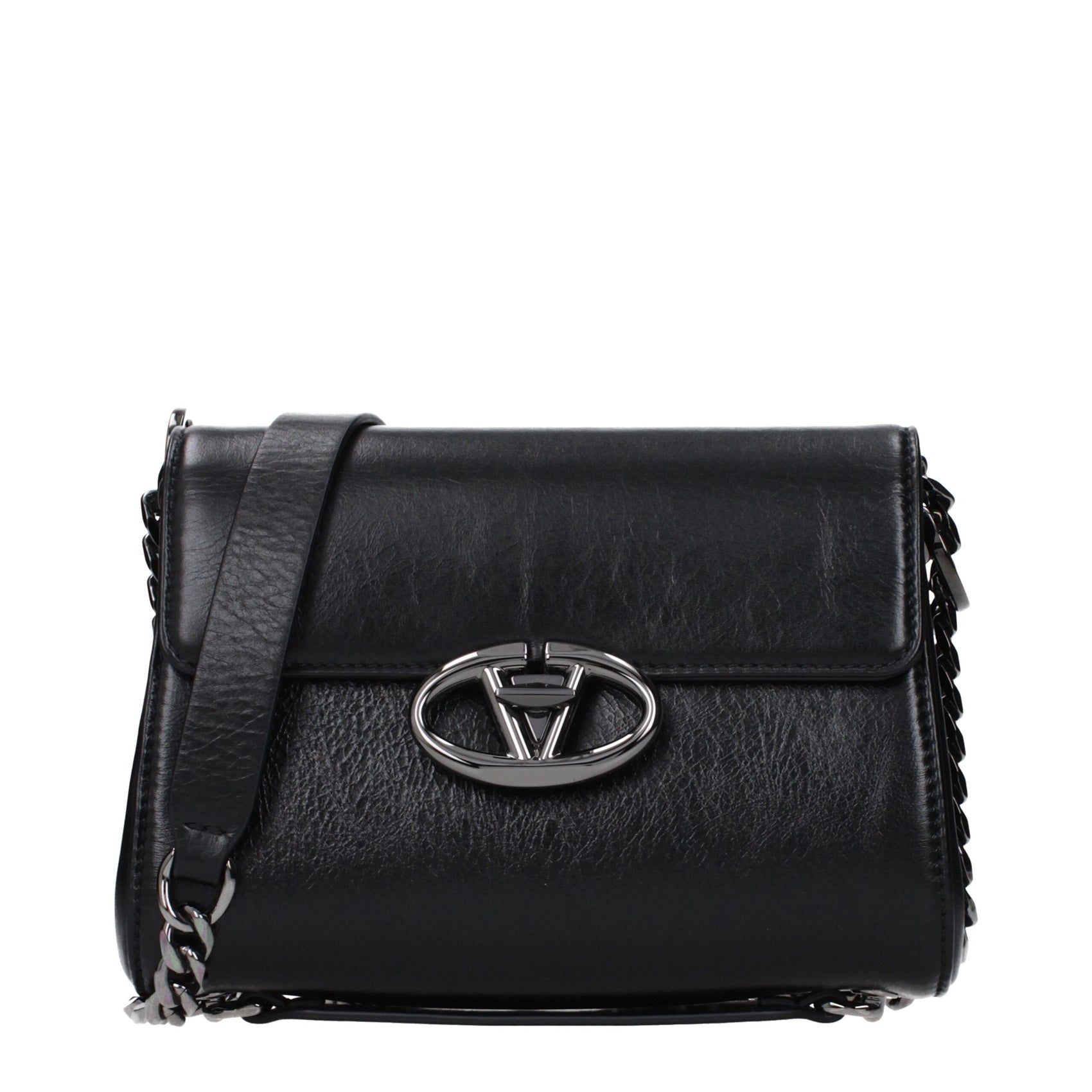 Valentino Garavani Black Leather Crossbody Bag