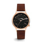 Komono Red Leather Dress Watch