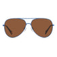 Polaroid Blue Stainless Steel Sunglasses