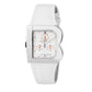 Laura Biagiotti White Leather Dress Watch