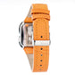 Laura Biagiotti Orange Leather Dress Watch