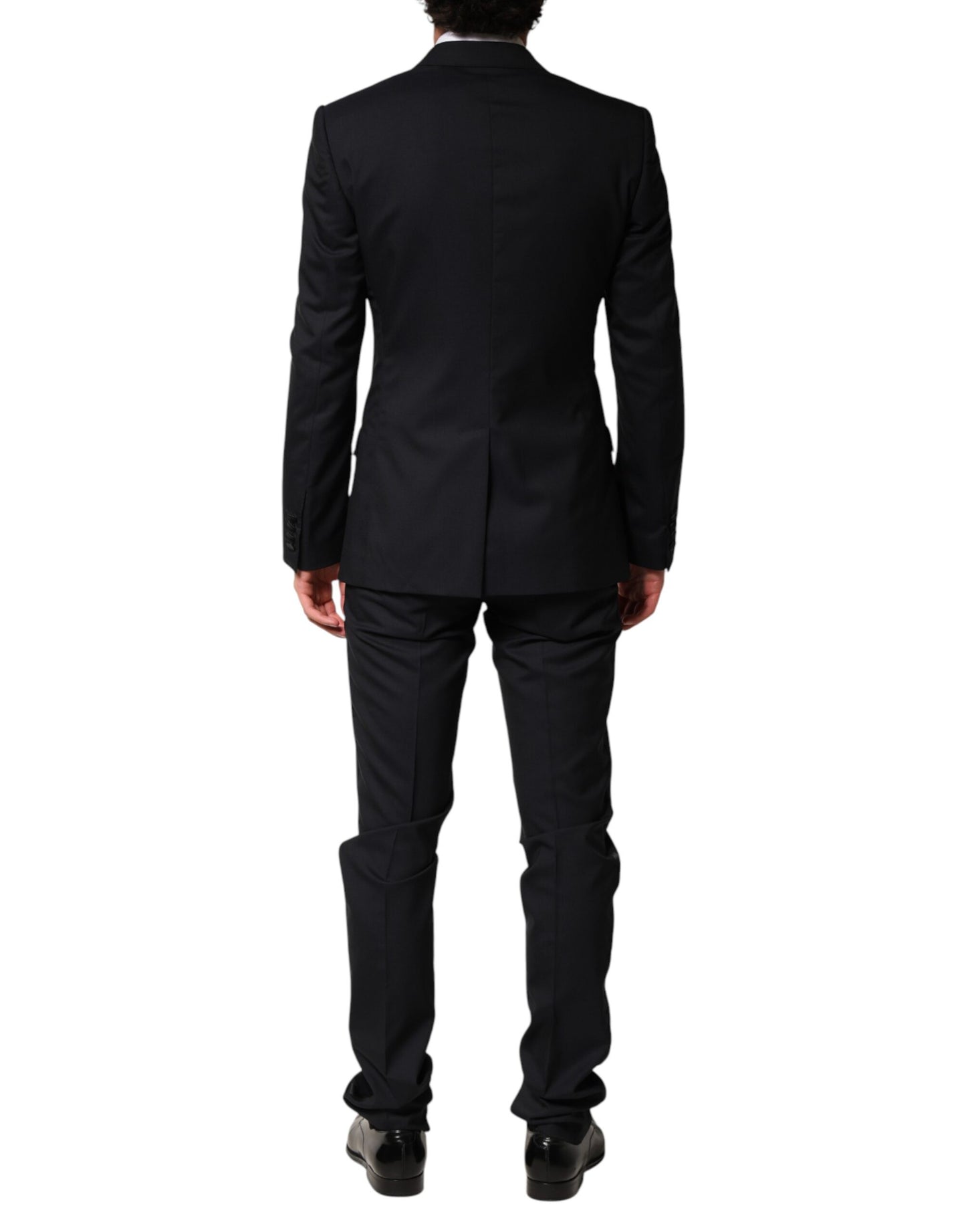 Dolce & Gabbana Black Wool Single Breasted 3 Piece Men Suit