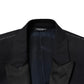 Dolce & Gabbana Black Wool Single Breasted 3 Piece Men Suit