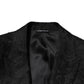 Dolce & Gabbana Black Brocade Single Breasted 2 Piece Suit