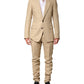 Dolce & Gabbana Beige Linen Single Breasted 2 Piece Suit