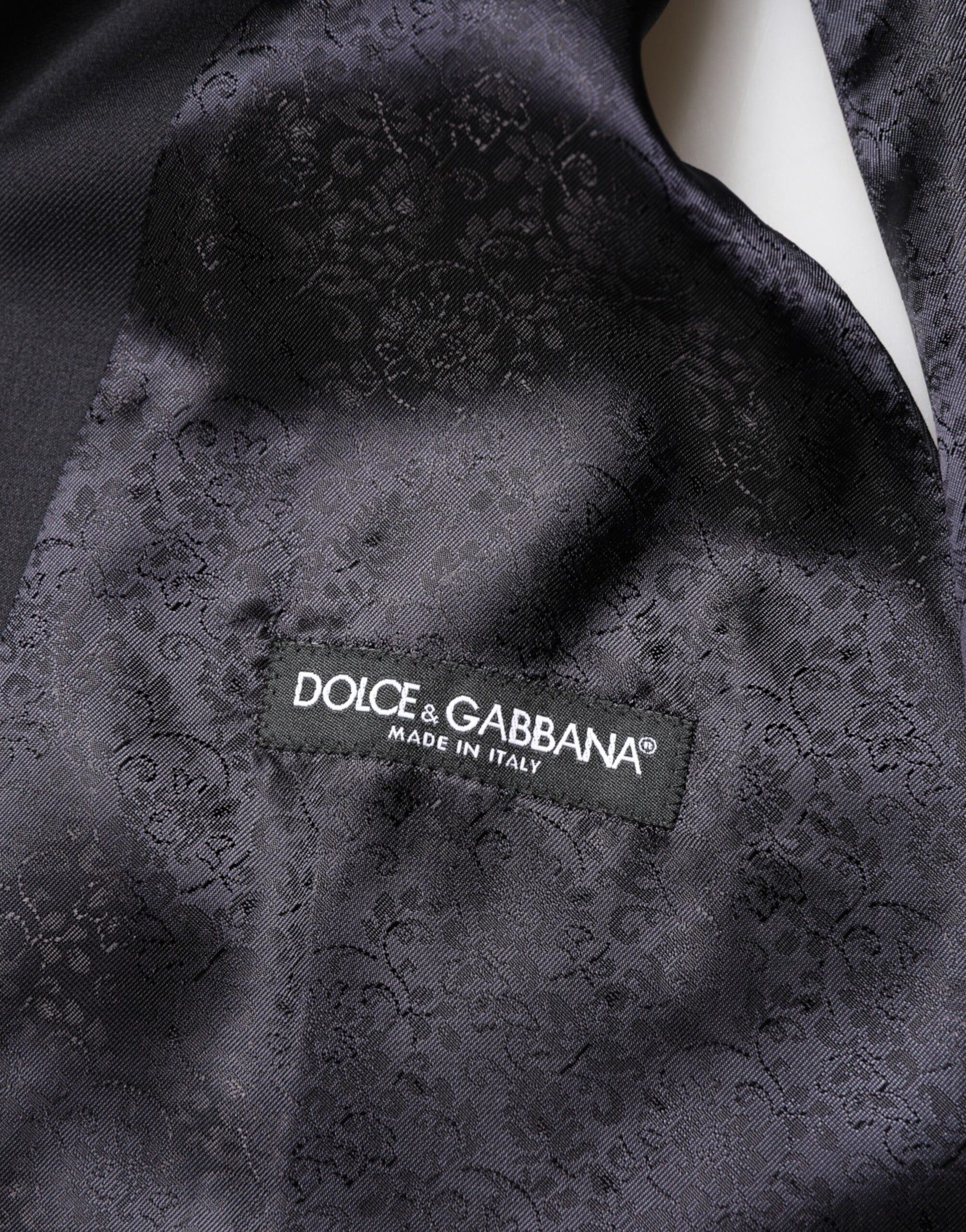 Dolce & Gabbana Black Wool Single Breasted 3 Piece Men Suit