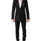 Dolce & Gabbana Black Embellished Single Breasted 2 Pc Suit