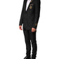 Dolce & Gabbana Black Embellished Single Breasted 2 Pc Suit