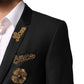 Dolce & Gabbana Black Embellished Single Breasted 2 Pc Suit