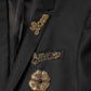Dolce & Gabbana Black Embellished Single Breasted 2 Pc Suit