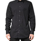 Dolce & Gabbana Black GOLD Cotton Men Dress Formal Shirt