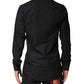 Dolce & Gabbana Black GOLD Cotton Men Dress Formal Shirt