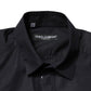 Dolce & Gabbana Black Cotton Long Sleeves Dress Formal Shirt