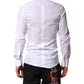 Dolce & Gabbana White Cotton GOLD Collared Dress Bib Formal Shirt