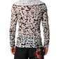 Dolce & Gabbana White DG Logo Long Sleeves Turtleneck Top