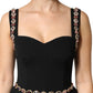 Dolce & Gabbana Black Embellished Sheath MermaidGown Dress