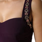 Dolce & Gabbana Violet Embellished Sheath Mermaid Gown Dress