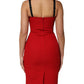 Dolce & Gabbana Red Stretch Bodycon Sheath Knee Length Dress