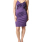 John Galliano Purple Jersey Sheath Coctail Bodycon Pencil Dress