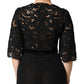 Dolce & Gabbana Black Floral Lace Cropped Coat  Jacket