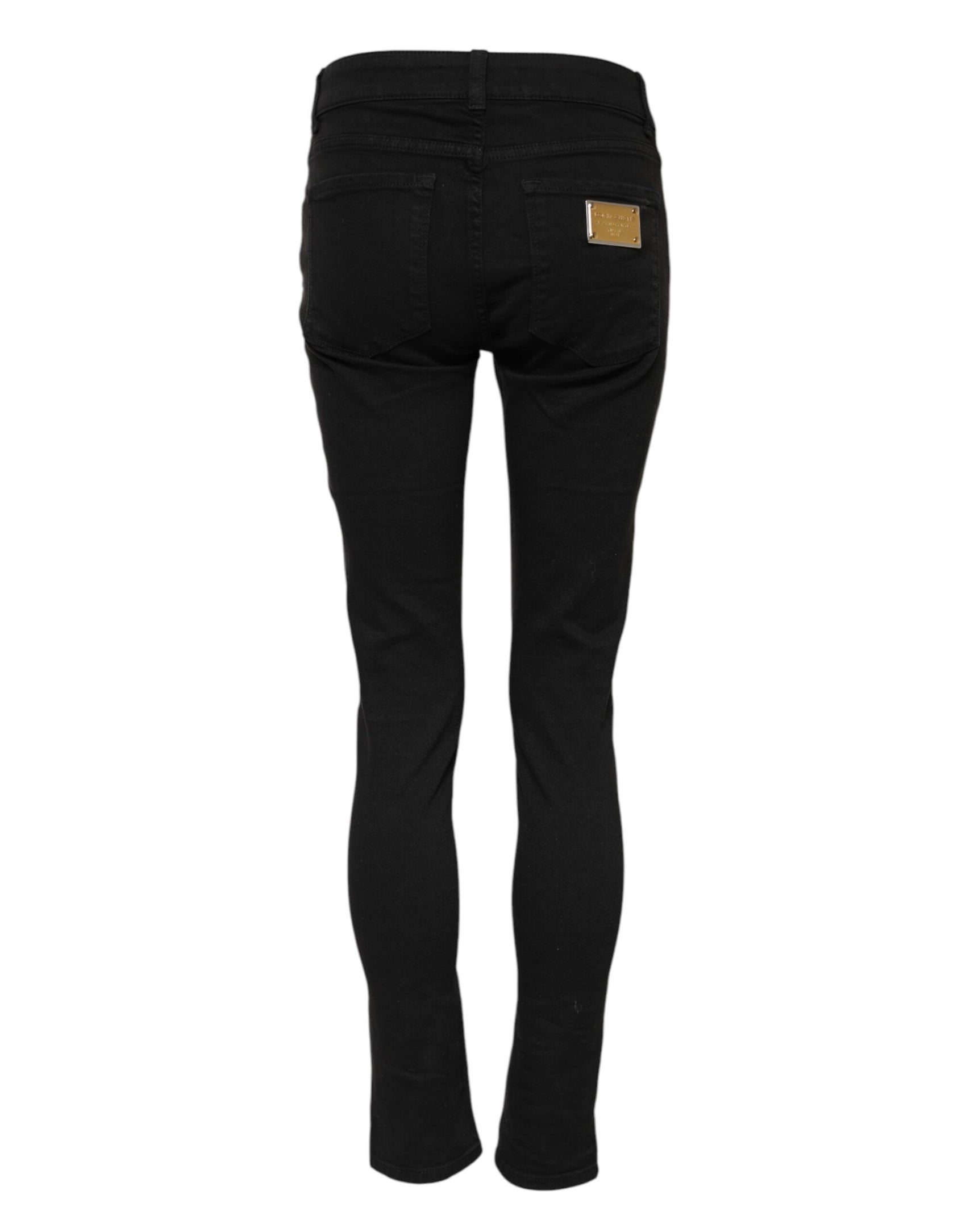 Dolce & Gabbana Black Cotton Casual Skinny Denim Jeans