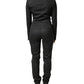 Exte Black Double Breasted Pants Blazer Jacket 2 Piece Suit